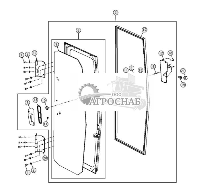 Двери кабины и защелки (правые) (147617 - ) - ST26388 232.jpg